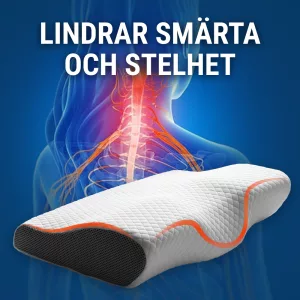 Konturformad Ortopedisk kudde i minnesskum för nacksmärta